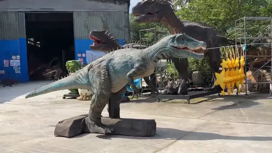 Baryonyx animatrónico, una de las figuras que suministramos para exposiciones — dinosaurios en Barcelona