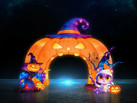 Arco de calabazas luminoso LED