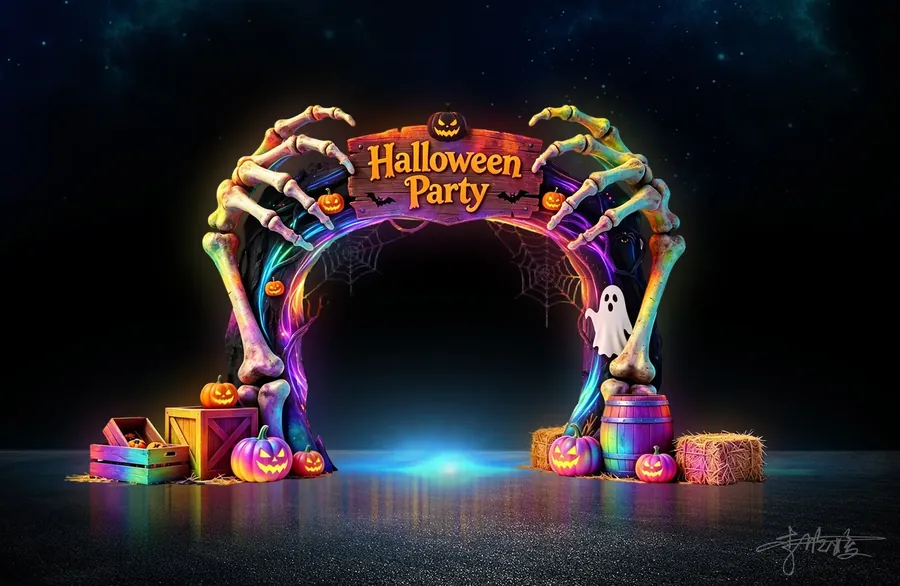 Arco de Halloween luminoso LED