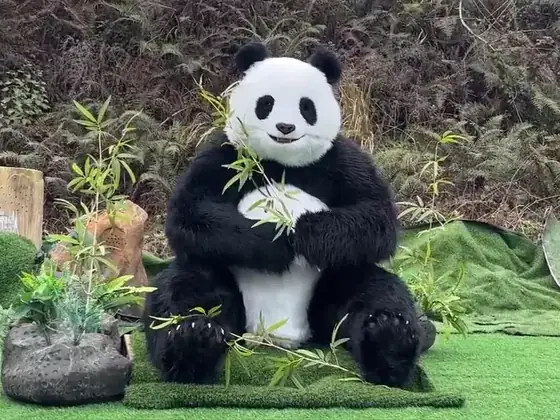 Panda gigante animatrónico