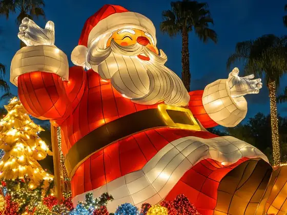 Papá Noel gigante luminoso LED